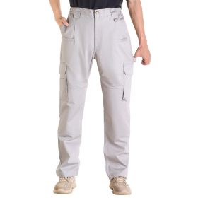 FR Pants for Men, 9 oz 100% Cotton, Flame-Resistant Cargo Pants with Multi-Pockets and Elastic Waist, Reinforced Tear-proof Stitching
