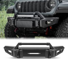 Steel And Aluminum Front Bumper For Jeep Wrangler JL 2018+ and Jeep Gladiators 2020+