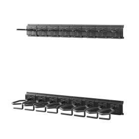 Indoor Gun Rack, Heavy Duty Steel, Wall Mount Rifle and Shotgun Rack, 8 Slots for Long Guns, Gun Display Rifle Storage Holder with Screws