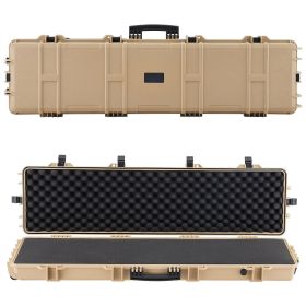 Hard Rifle Case, Lockable Rifle Case with Pre-cut Foams, 50 in Movable Gun Storage with Wheels, IP67 Waterproof & Dustproof Pistol Storage for Ri