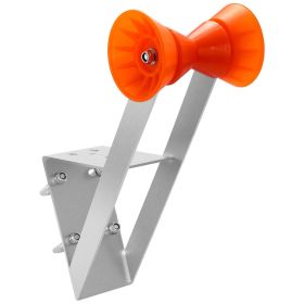 Boat Trailer Winch Stand, 2 to 3-inch Winch Posts, Boat Trailer Winch Seat with TPU Orange Roller & U-Bolts, Suitable for Jet Ski, Sailboat
