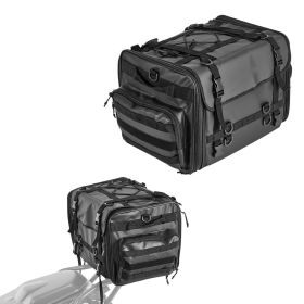 Motorcycle Tail Bag, 40-60 L Expandable Motorcycle Rear Seat Bag with Waterproof Rain Cover