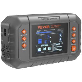 Smart Battery Charger, 20-Amp, Lithium LiFePO4 Lead-Acid (AGM / Gel / SLA) Car Battery Charger with LCD Display