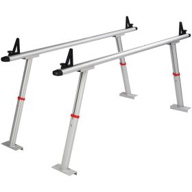 Truck Rack, 800 lbs Capacity, 19-34in Adjustable Height, Aluminum Ladder Rack for Truck with 8 Non-Drilling C-clamps