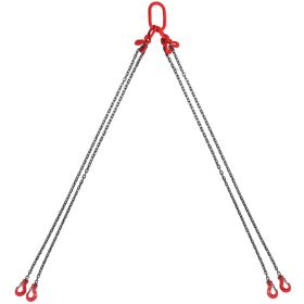 Chain Sling, 1/4 inch x 5 ft Lifting Chains with Hooks, G80 Engine Chain Hoist Lifts, 6600 lbs/3 Ton Lifting Sling Chains for Engine Hoist