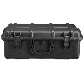 Weatherproof Hard Case, Heavy Duty Protective Dry Box Case with Pre-cut Foam, and Retractable Pull Handles for Travel, Hunting, Military, Tactica