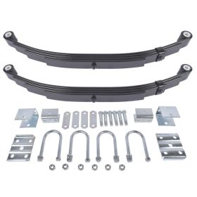 3500lb Single Trailer Axle Suspension Kit Leaf Spring U-bolt & Hanger Kit Include Complete tandem trailer axle hanger kit for 1-3/4" leaf springs