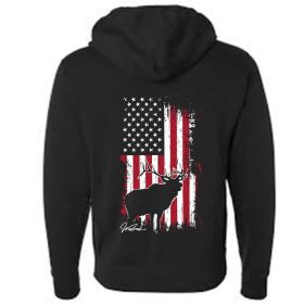 WT Elk Flag Hoodie (size: M)