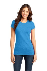 District Women's Fitted Very Important Tee DT6001 (Color: Heathered Bright Turquoise, size: S)