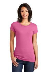 District Women's Fitted Very Important Tee DT6001 (Color: True Pink, size: S)