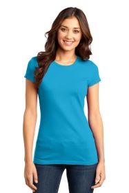 District Women's Fitted Very Important Tee DT6001 (Color: Light Turquoise, size: L)