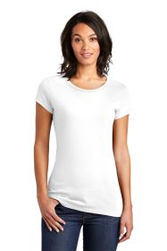 District Women's Fitted Very Important Tee DT6001 (Color: White, size: M)