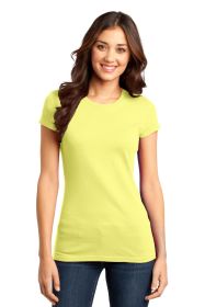 District Women's Fitted Very Important Tee DT6001 (Color: Lemon Yellow, size: XS)