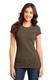 District Women's Fitted Very Important Tee DT6001 (Color: Brown, size: XS)