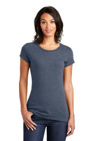 District Women's Fitted Very Important Tee DT6001 (Color: Heathered Navy, size: L)